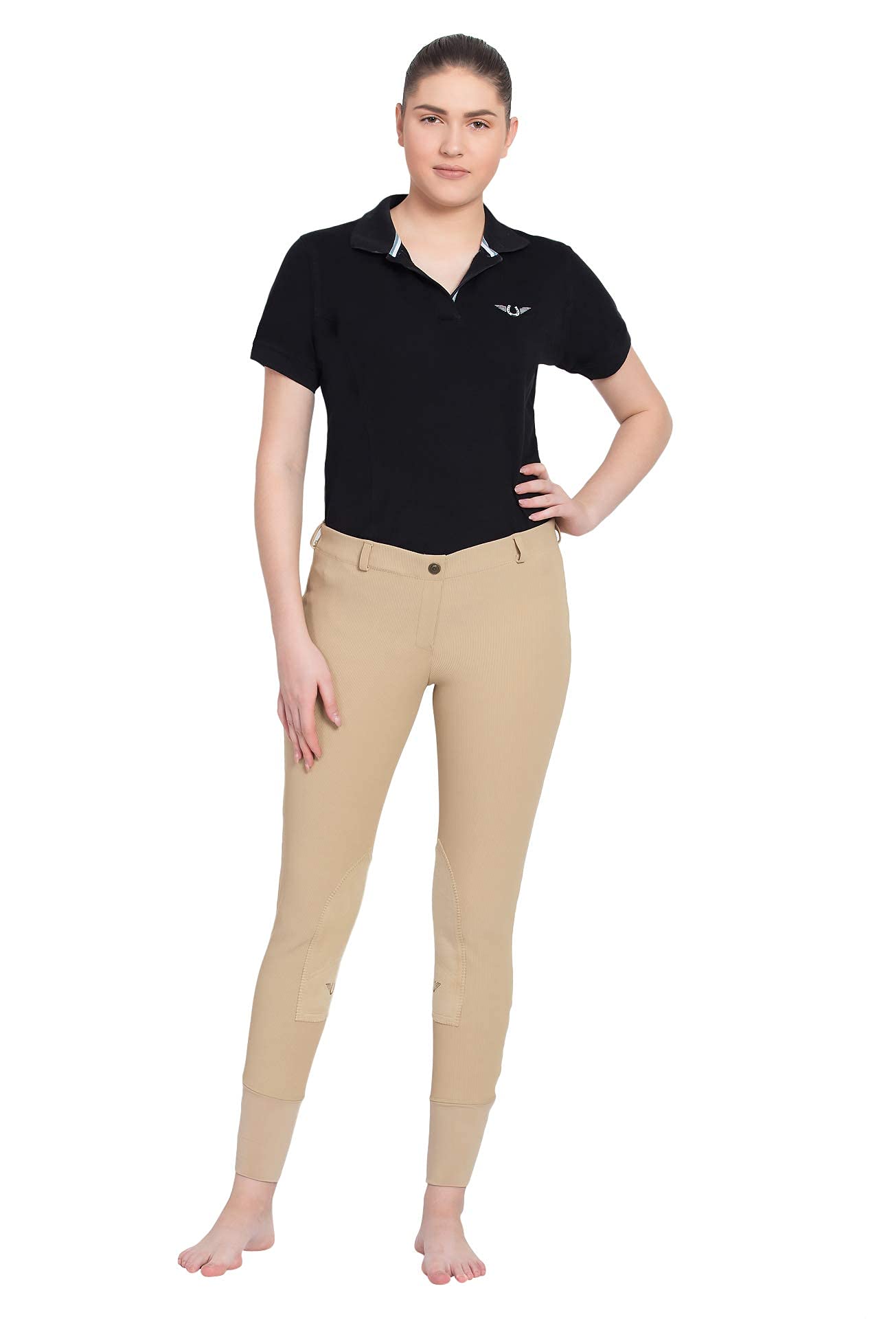 TuffRider Women's Ribb Pull-On Breeches for Equestrian Riding