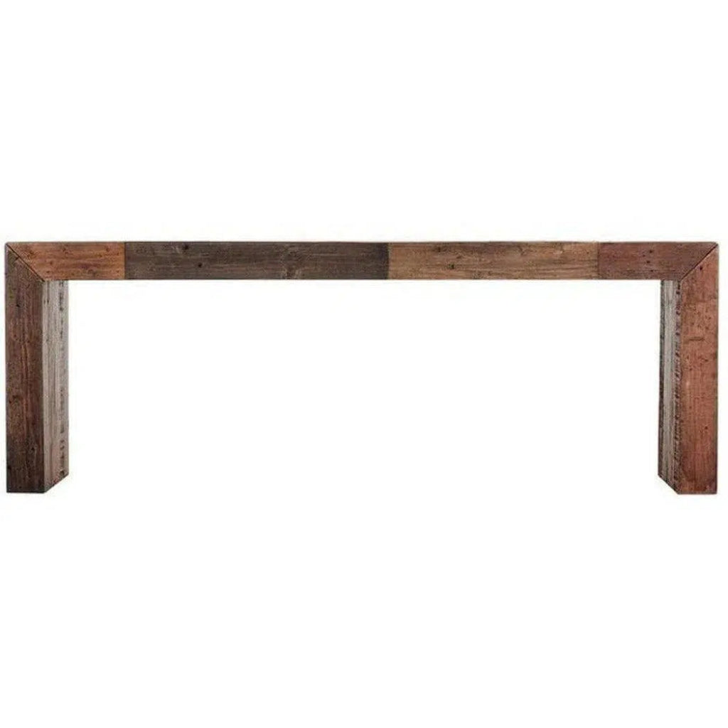51 Inch Small Light Brown Industrial Style Wooden Bench - Rustic Home Decor for Living Room, Bedroom, Entryway & Patio