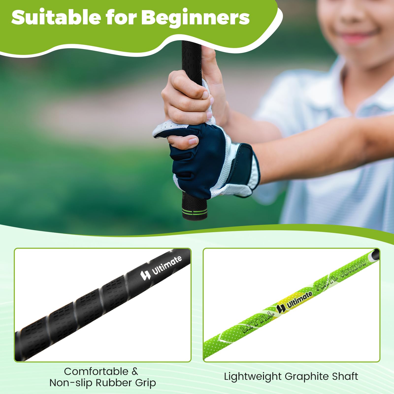 GYMAX Kids Golf Club Set - Right Handed Complete Junior Golf Set with 4/6 Clubs & Stand Bag for Boys & Girls Ages 3-12 | Perfect for Backyard Practice, Driving Range & Junior Golf Tournaments