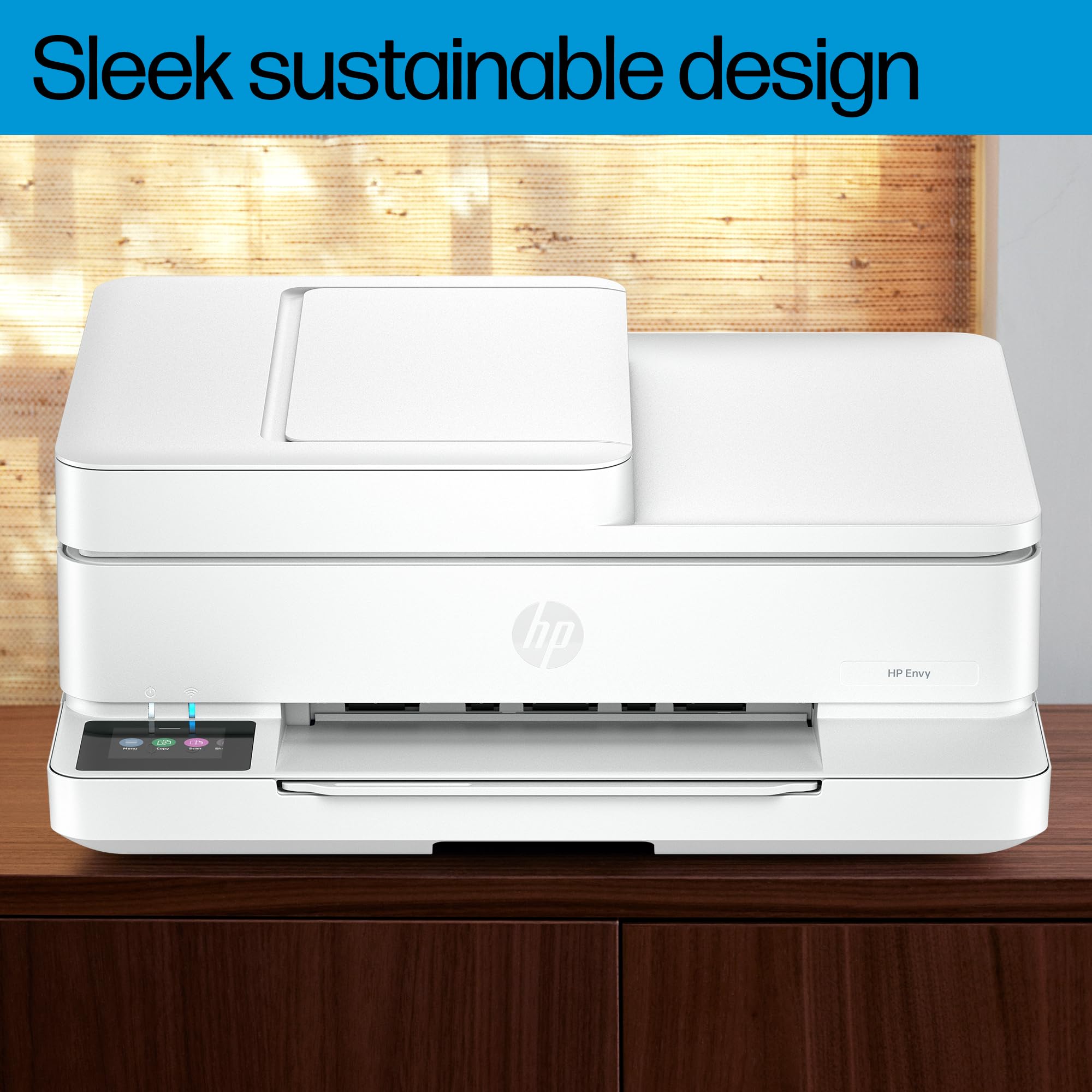 HP Envy 6530e Wireless All-in-One Color Printer with Auto 2-Sided Printing | Print, Scan, Copy | 3 Months Instant Ink Included | Automatic Document Feeder | Home & Office Use | Perfect for Documents, Photos, School Projects & Small Business Needs