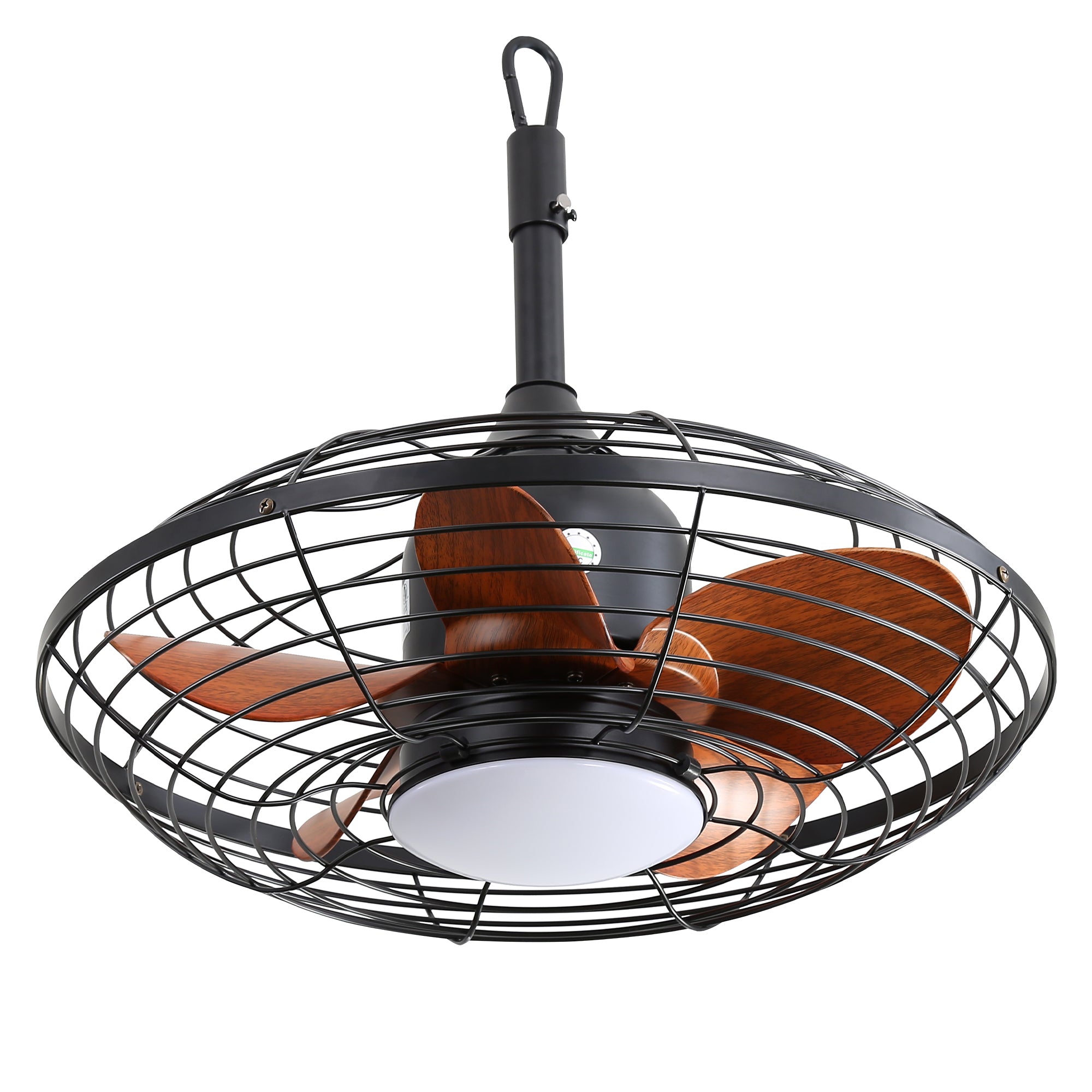 20 Inch Outdoor Ceiling Fan with LED Light - 18W, 3 Color Temperatures, 5 ABS Blades, DC Motor - Hanging Hook Included - Perfect for Patios, Pergolas, and Outdoor Living Spaces