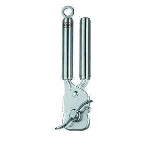 Rosle Stainless Steel Can Opener - Smooth Edge Cutting, Ergonomic Handle for Easy Use - Perfect for Kitchen, Camping & Emergency Preparedness