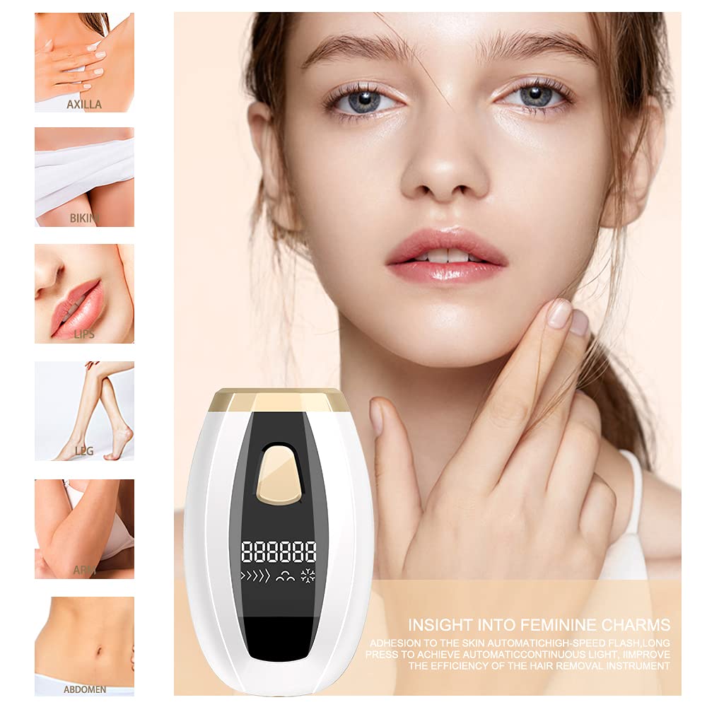 IPL Hair Removal Device for Women - Permanent Painless Hair Remover for Face, Arms, Legs, Bikini Line & Underarms | At-Home Laser Hair Removal System for Smooth Skin | Perfect for Salon-Quality Results at Home