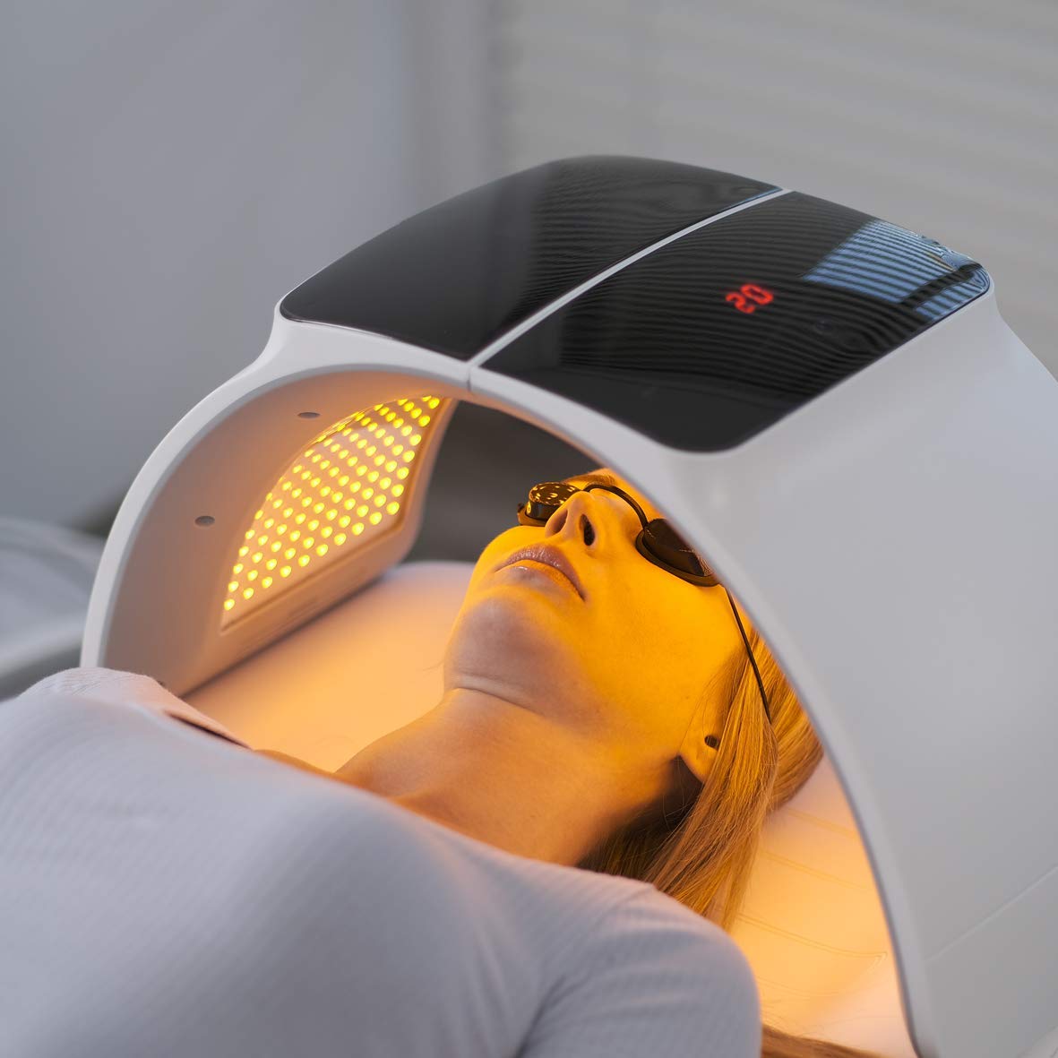 Sweetdream PDT 3 Light Photon Therapy Facial & Body Skin Care Device - Anti-Wrinkle, Rejuvenation with Protective Eye Mask - Salon Quality Skin Rejuvenation Machine (Orange) | Perfect for Home Spa Treatments & Professional Beauty Salons