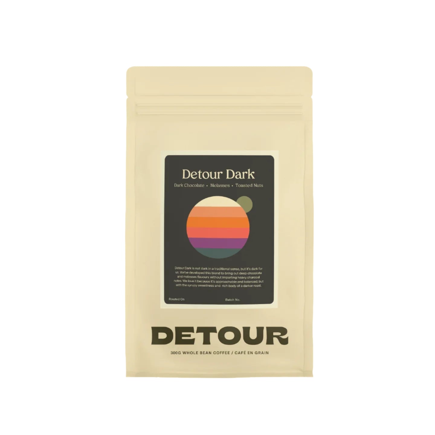 Detour Dark Roast Whole Bean Coffee - 300g Bag | Premium Arabica Coffee Beans for Rich, Bold Flavor | Perfect for Espresso, French Press & Drip Coffee Makers | Ideal for Home Brewing, Office & Gifts