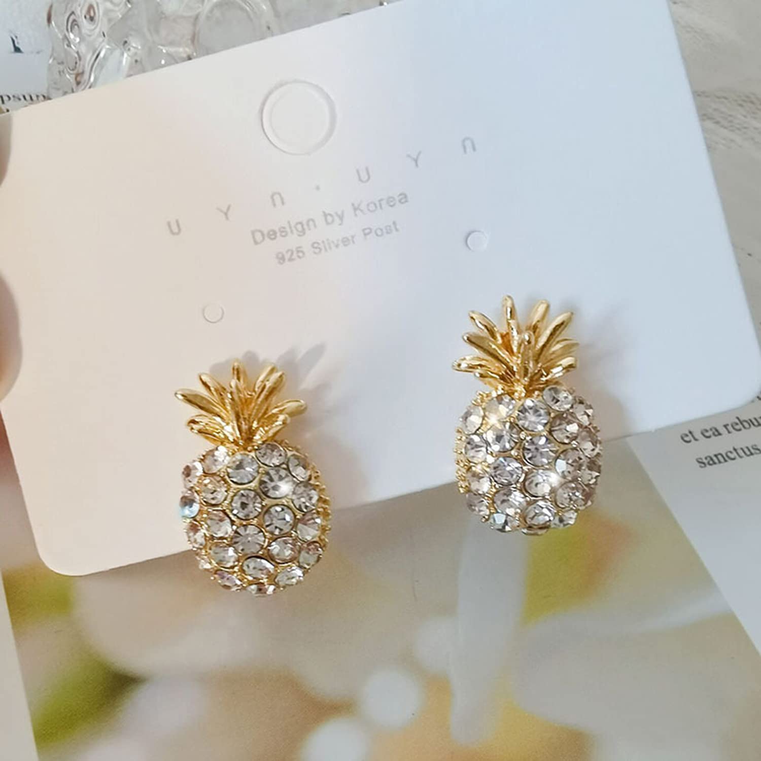 White Geometric Pearl Stud Earrings for Women - Classic Pineapple Design Fashion Jewelry | Perfect for Parties, Weddings & Everyday Wear