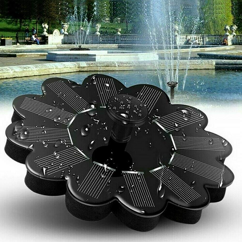 Solar Powered Floating Fountain Pump Kit for Garden, Pond, Fish Tank - Outdoor Landscape Water Feature with Energy Efficient Solar Panel - Perfect for Backyard, Patio, and Pool Decorations