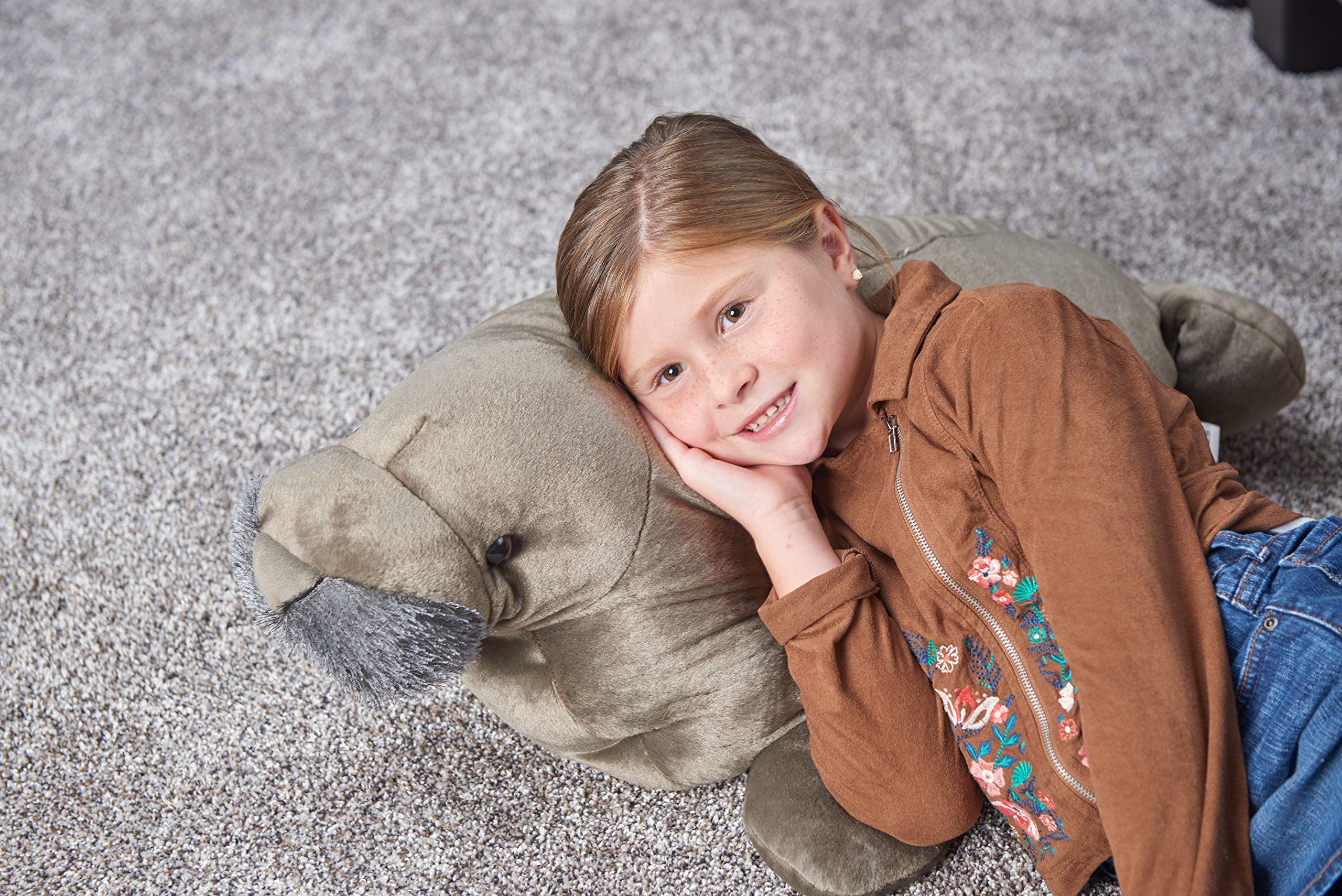 Wild Republic Jumbo Manatee Plush Stuffed Animal - 30 Inch Giant Soft Plush Toy for Kids, Perfect Gift for Birthdays & Cuddling | Ocean-Themed Nursery Decor & Marine Life Educational Toy