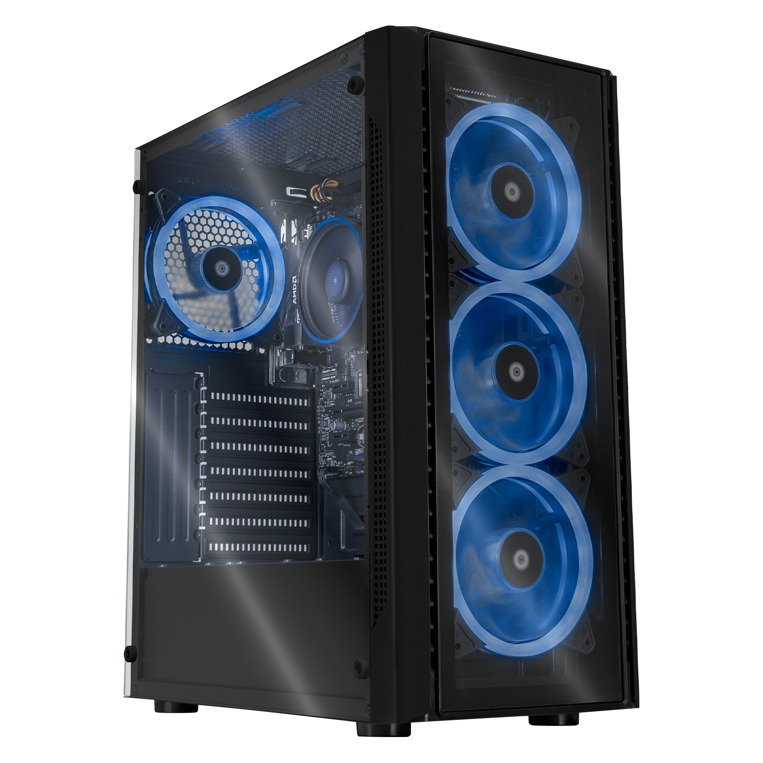 Xtreme PC Gaming Desktop - AMD Radeon Vega Renoir Ryzen 5 5600G, 16GB RAM, 120GB SSD + 2TB HDD, WiFi, Black - Perfect for Gaming, Streaming & Content Creation