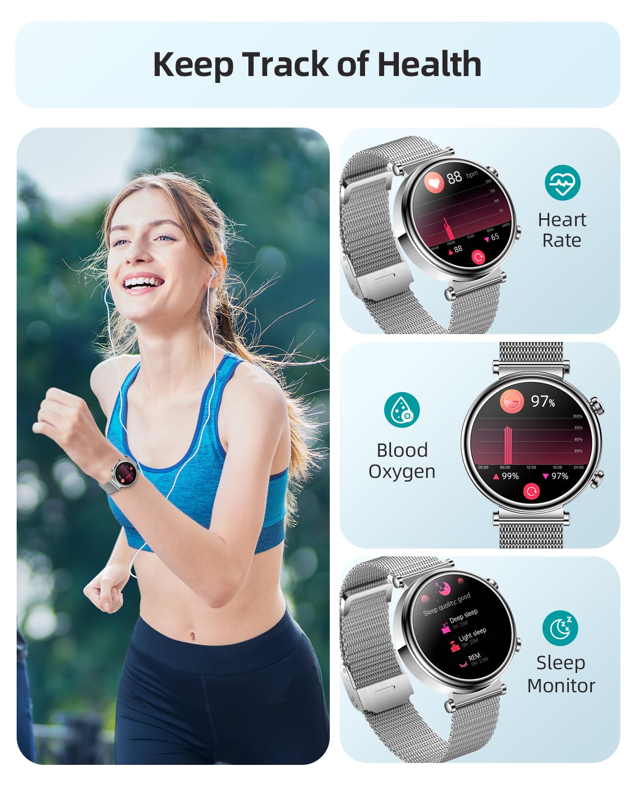 Smart Watches for Women with Call Function, 1.27