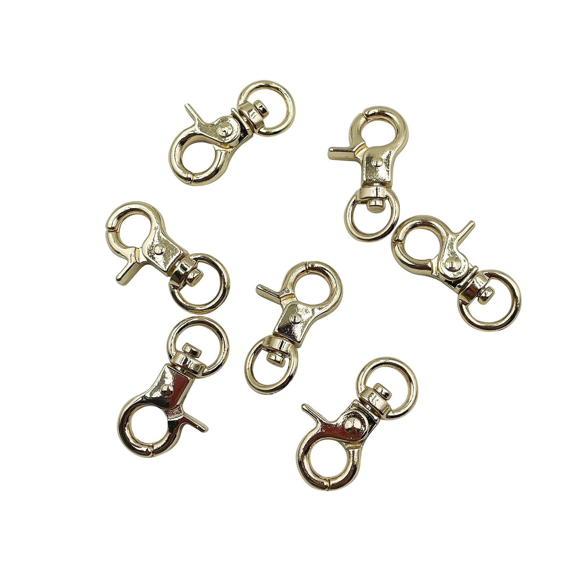 10 Pack Antique Gold Lobster Clasps - Oval Swivel Trigger Clips Hooks for Bags, Belts & Leathercraft - Secure Fasteners for Purses, Jewelry & DIY Projects (Gold, PT104)