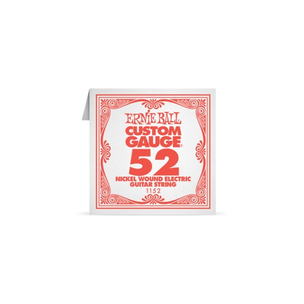 Ernie Ball 1152 .052 Nickel Wound Guitar Strings - Single String for Electric Guitar | Perfect for Rock, Blues & Jazz Performances