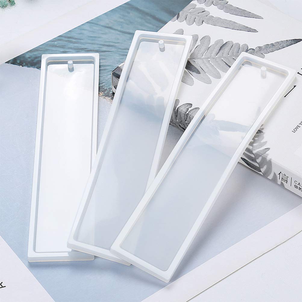 Premium 5PCS Silicone Resin Molds for DIY Bookmark & Jewelry Making - Epoxy Craft Molds for Handmade Accessories, Gifts, and Home Decor Projects