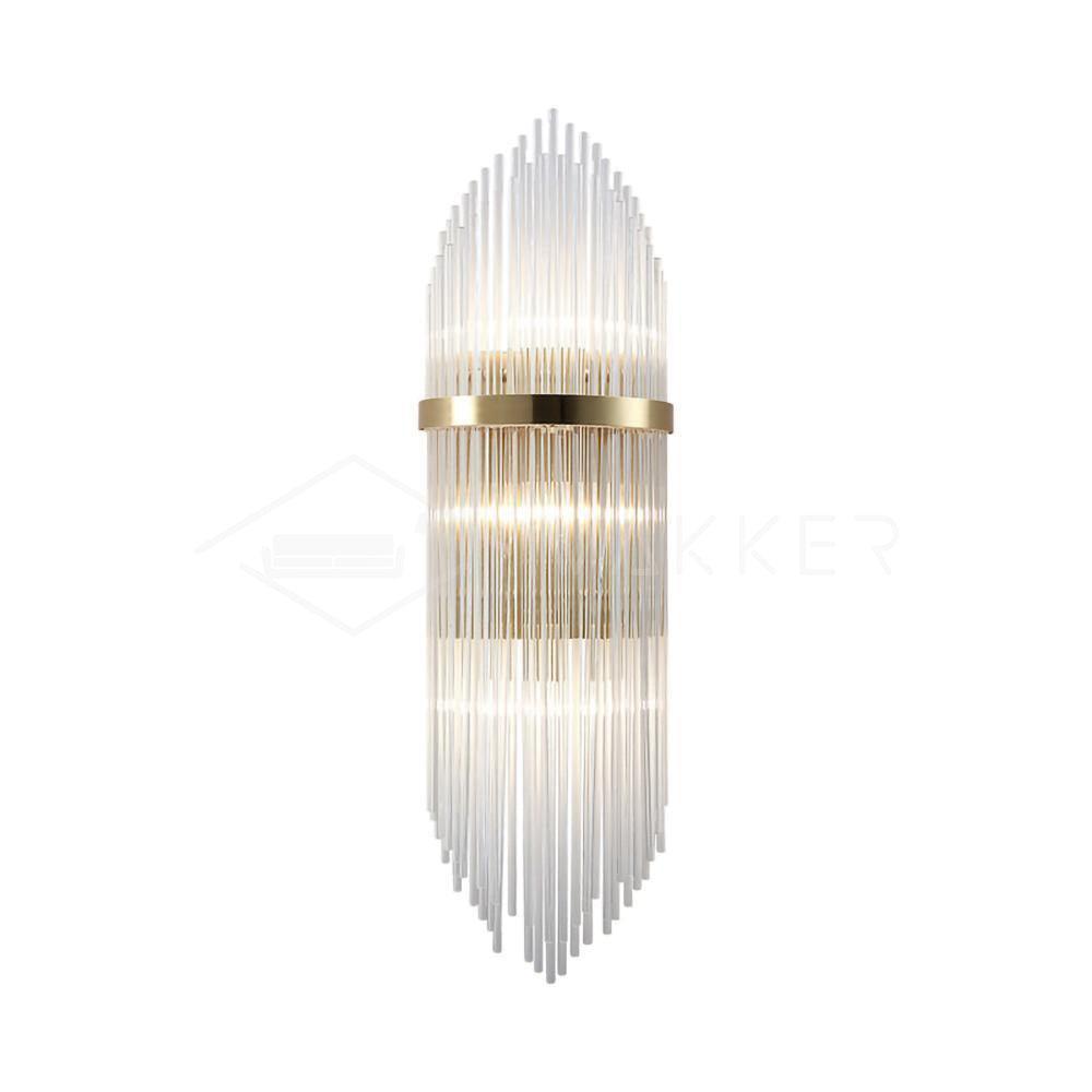 Elegant Crystal Wall Sconce Light Fixture - Modern Home Decor for Bedroom, Living Room & Hallway Lighting