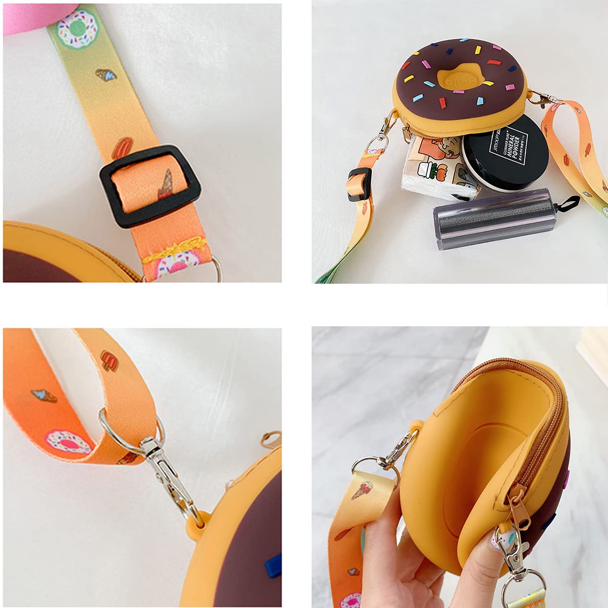 Cute Donut Purse for Little Girls - Toddler Crossbody Shoulder Bag & Messenger Handbag (Brown) | Perfect for School, Parties & Daily Use