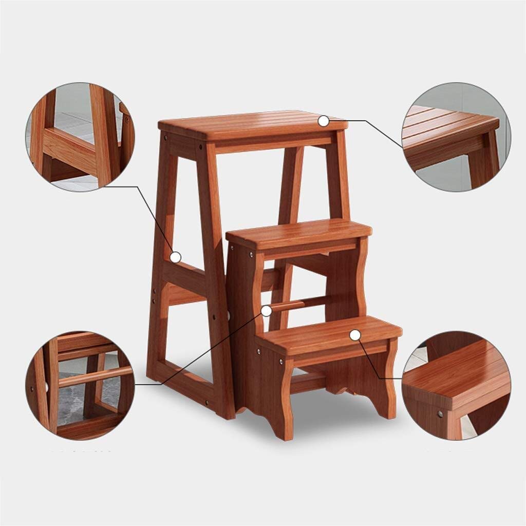 3-Step Foldable Stool Ladder for Indoor Use - Non-Slip Pedal Step Stool with Safety Platform, Multi-Functional Climbing Stool for Kitchen, Bathroom, Bedroom Storage and Household Chores
