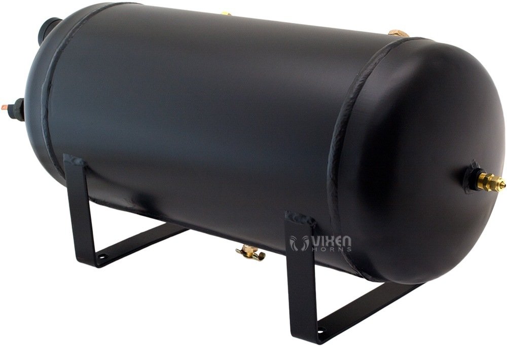 Vixen Horns 5 Gallon (18 Liter) 12V Train & Air Horn Kit with 200 PSI Onboard Compressor System VXO8350B - Perfect for Trucks, Boats & Emergency Vehicles
