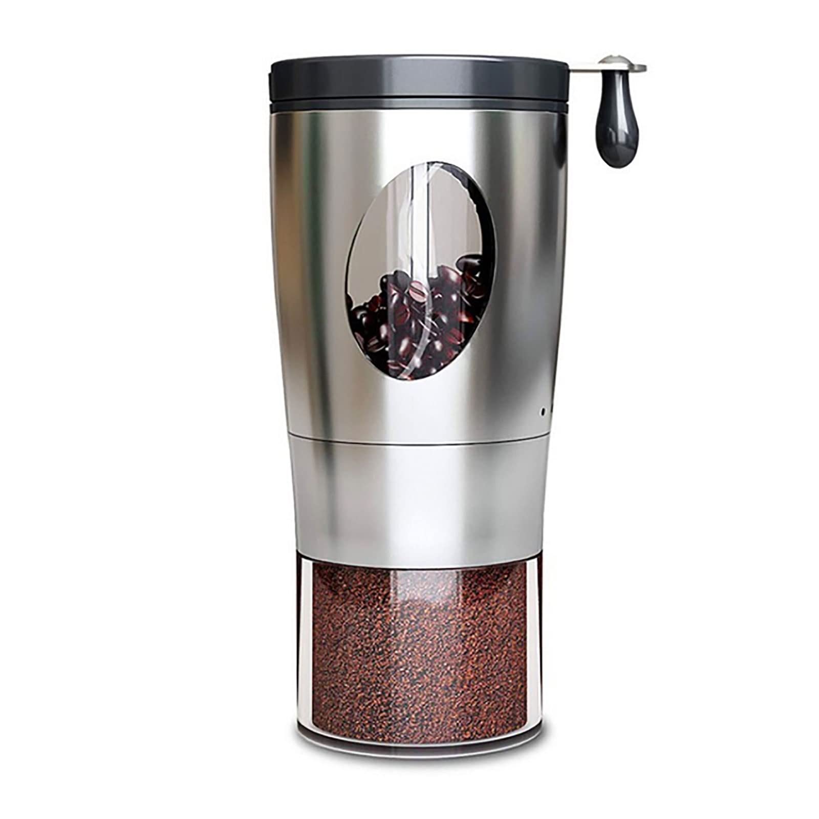 Premium Stainless Steel Manual Coffee Grinder - Adjustable Ceramic Burr Hand Crank Coffee Bean Mill for Espresso, French Press & Pour Over - Perfect for Home, Office & Travel Use