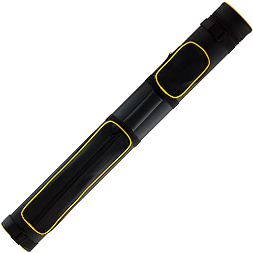 Black with yellow piping