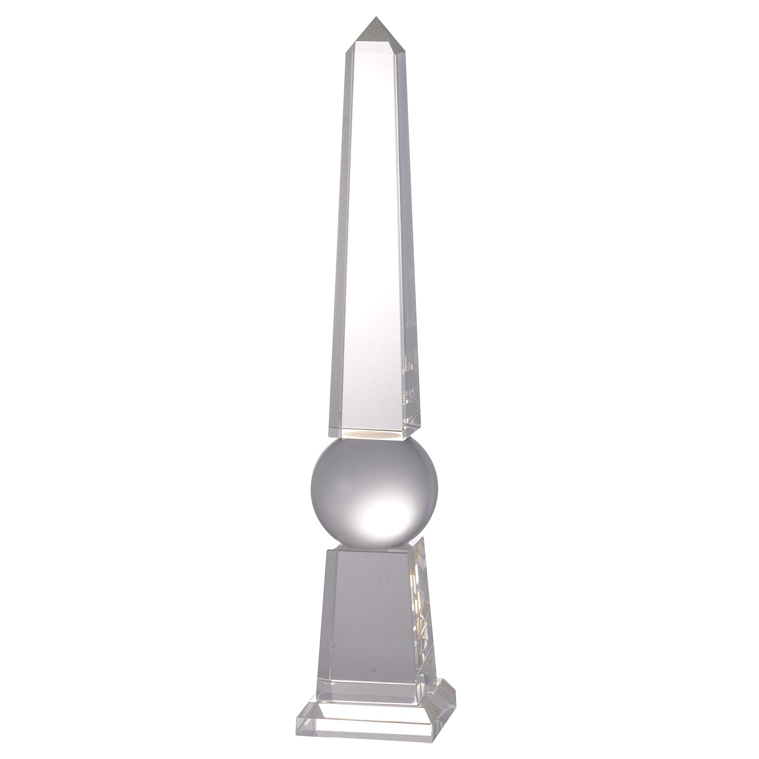 A&B Home Large Crystal Glass Obelisk - 4