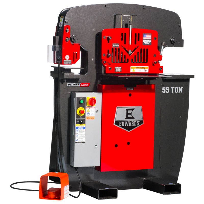 55 Ton Ironworker Machine - Heavy Duty Metal Fabrication Equipment for Cutting, Punching, and Bending | Perfect for Metal Shops, Construction Sites, and Industrial Manufacturing