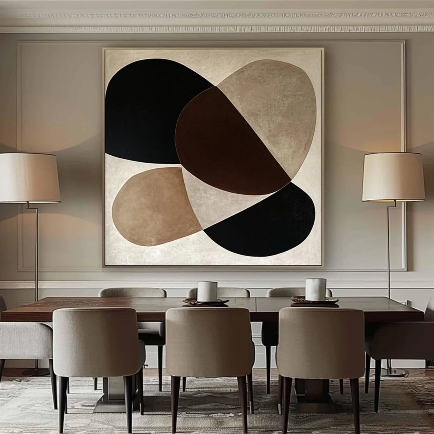 Abstract Tranquility Art Painting #WS194 - Modern Canvas Wall Decor for Living Room, Bedroom & Office - Handmade Contemporary Artwork for Home & Office Decor