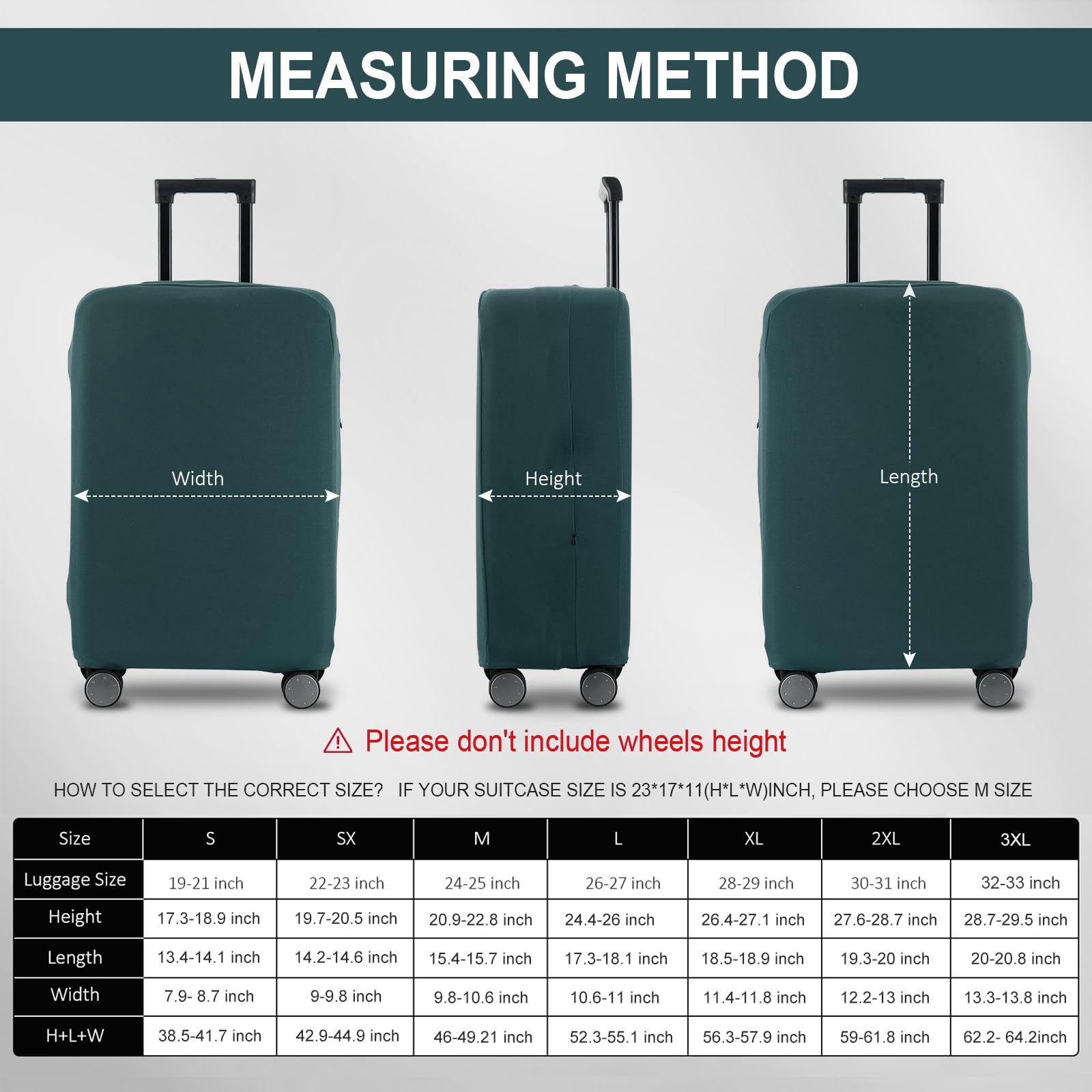**Scratch-Resistant Travel Luggage Cover - Fits 19-31 Inch Suitcases (Avocado Green, S for 19-21 Inch) - Suitcase Protector for Airplane, Train & Vacation Travel**