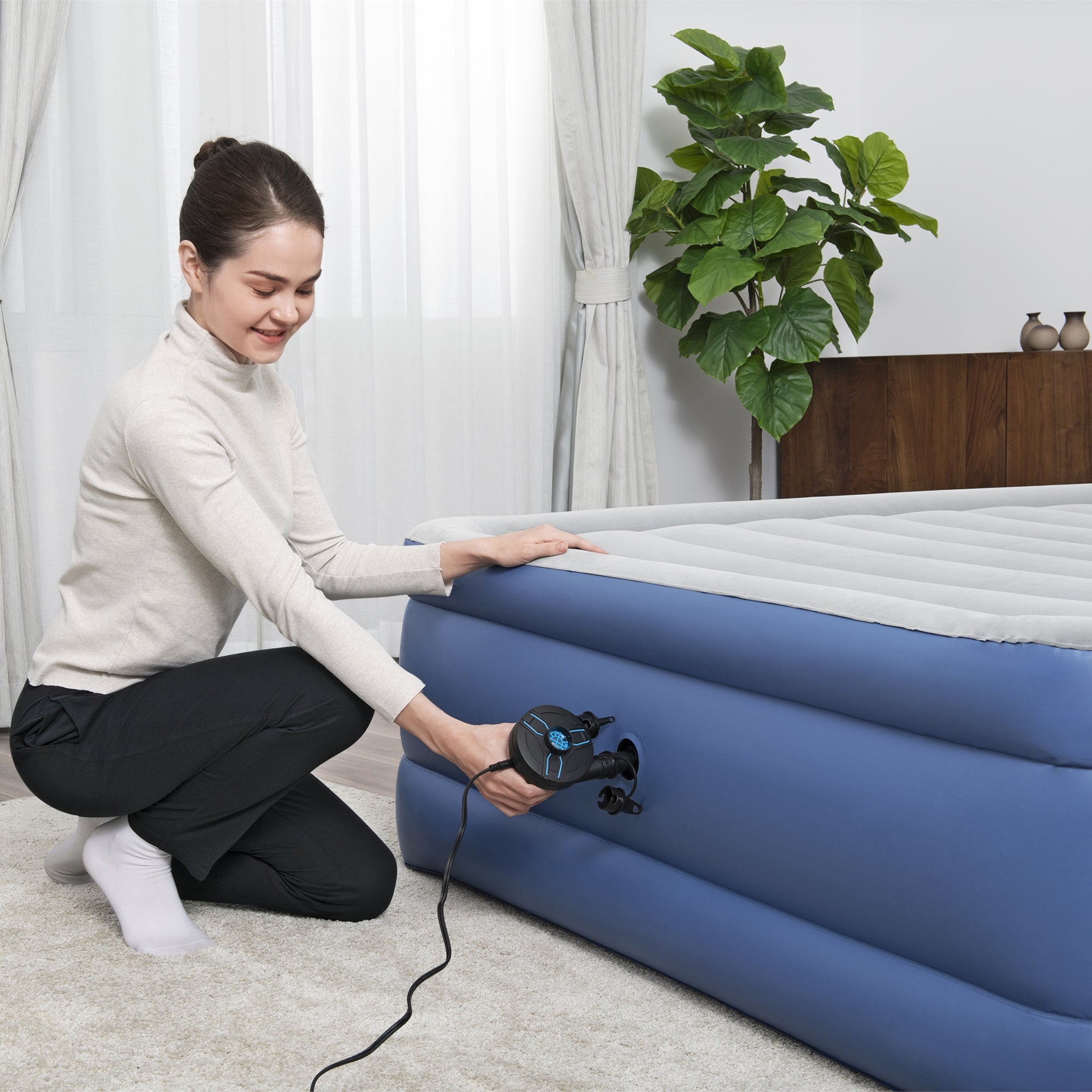 Bestway PowerTouch DC Electric Air Pump - Portable, Fast Inflation for Pools, Air Mattresses & Inflatables | Perfect for Camping, Travel & Beach Days