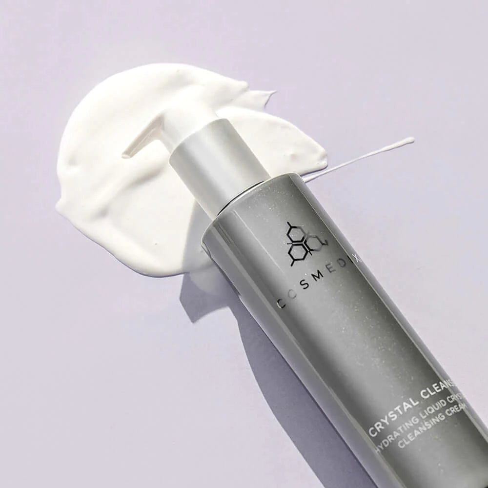 Cosmedix Crystal Cleanse - Gentle Exfoliating Facial Cleanser for Sensitive Skin | Deep Pore Cleansing & Brightening | Perfect for Daily Skincare Routine & Post-Workout Refresh