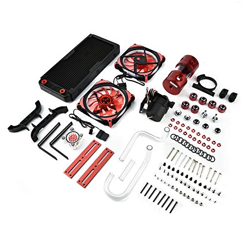 High-Performance PC Water Cooling Kit - Liquid Cooling System with G1/4 Thread, 600L/H Pump, 3W Fan & Tank - Ideal for Gaming PCs, Workstations & Overclocking Rigs