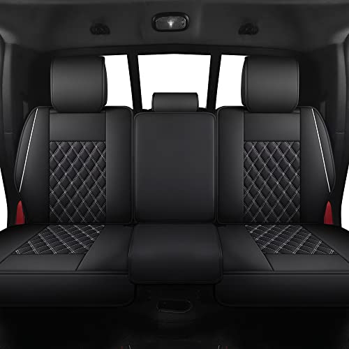 Rear Seat Cover,Black/White