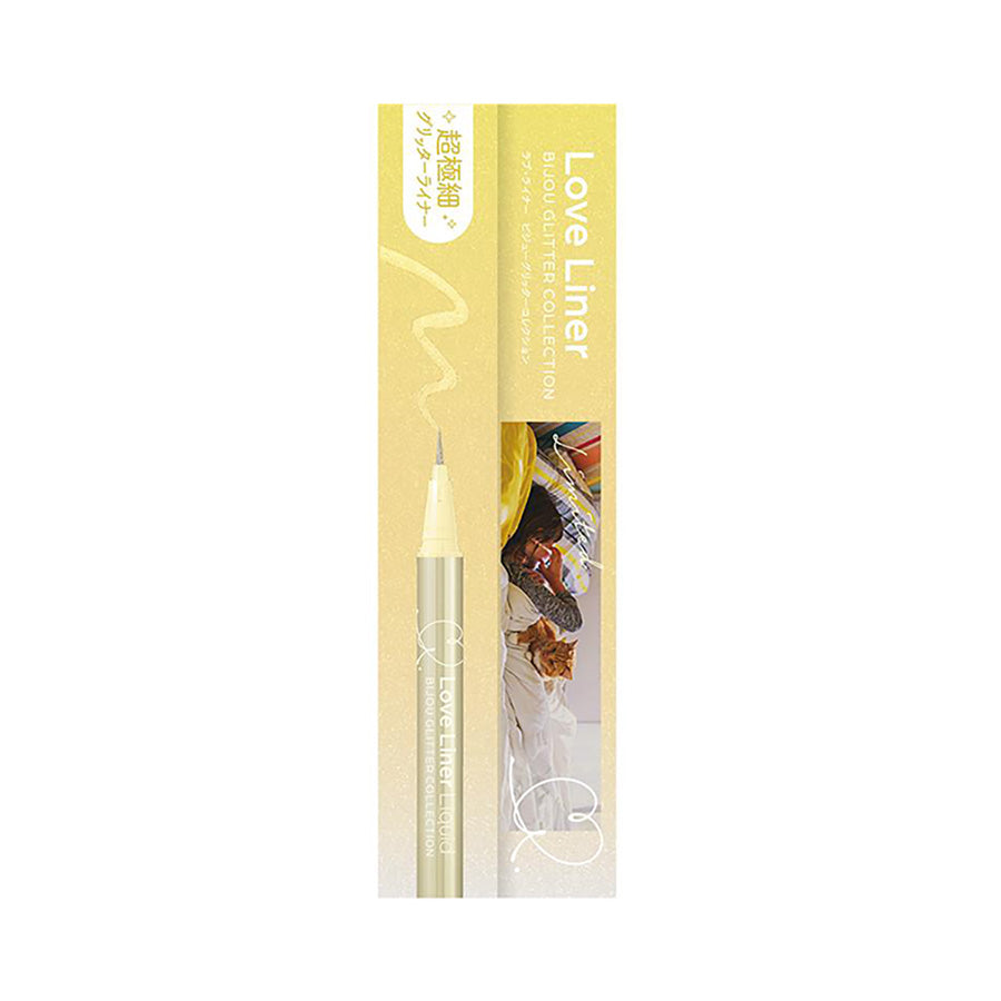 LOVE LINER LIQUID EYELINER BIJ GLIT (SUG GD) 0.5mL - Waterproof Smudge-Proof Long Lasting Eyeliner for Precise Winged Liner Looks, Perfect for Daily Makeup and Special Occasions