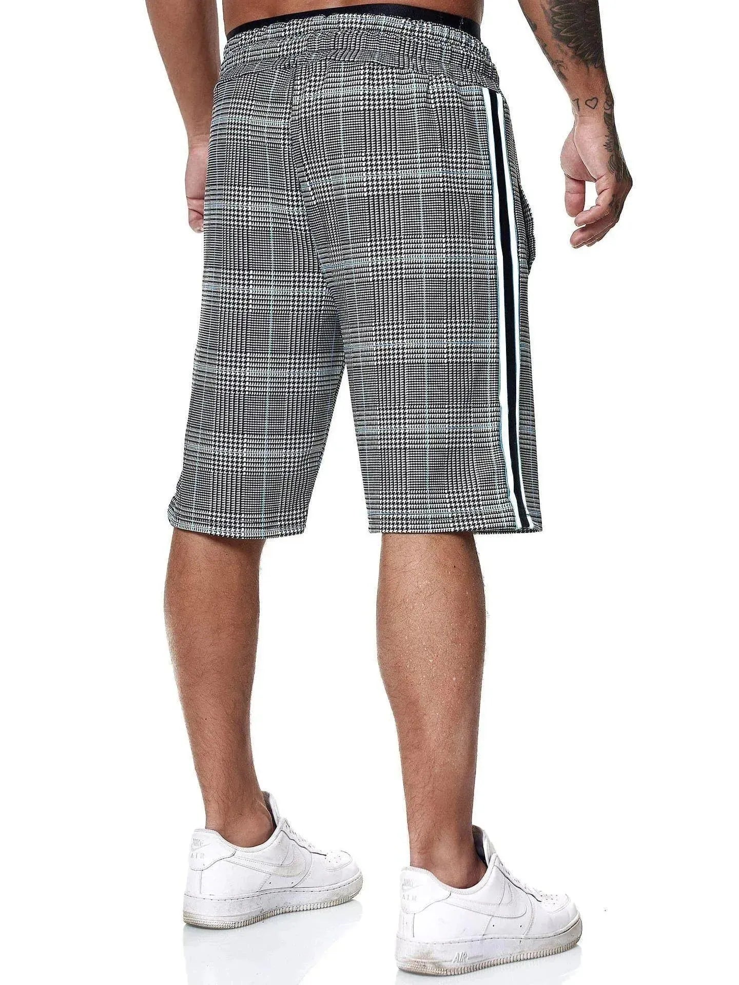 Men's Plaid Casual Shorts - Comfortable & Stylish for Summer, Outdoor Activities, and Relaxation