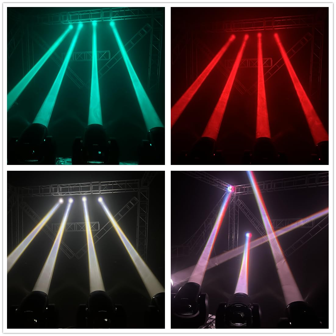 150W LED Moving Head Light with Beam, GOBO, 18-Face Roto Prism - Super Bright DJ Disco Stage Lighting for Clubs, Concerts & Events (90W Single Unit)