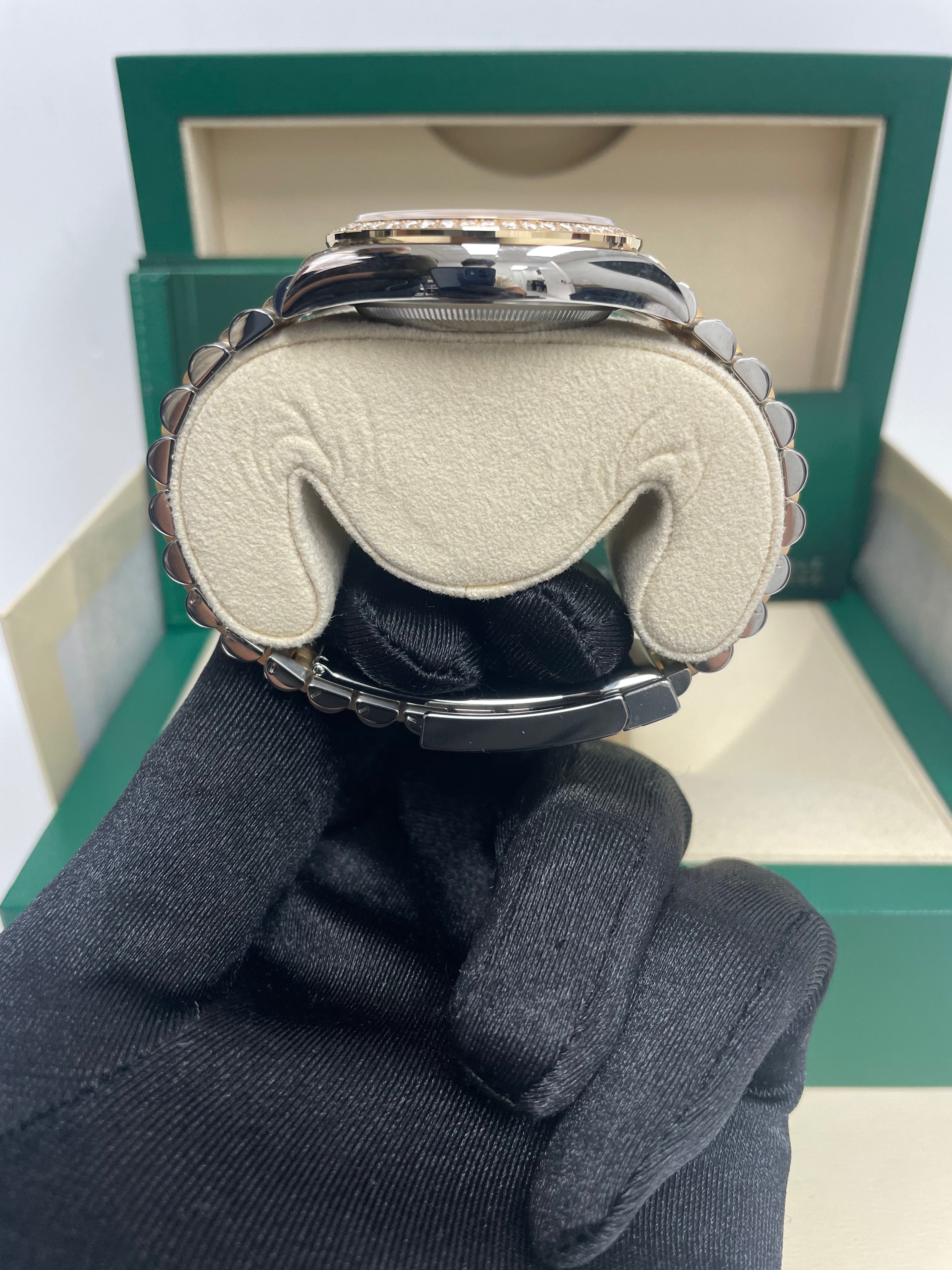 Rolex Datejust 36 Rolesor Watch - Yellow Diamond Bezel & White Mother of Pearl Dial - Jubilee Bracelet Ref.126283RBR - Luxury Dress Watch for Men, Perfect for Weddings & Formal Events