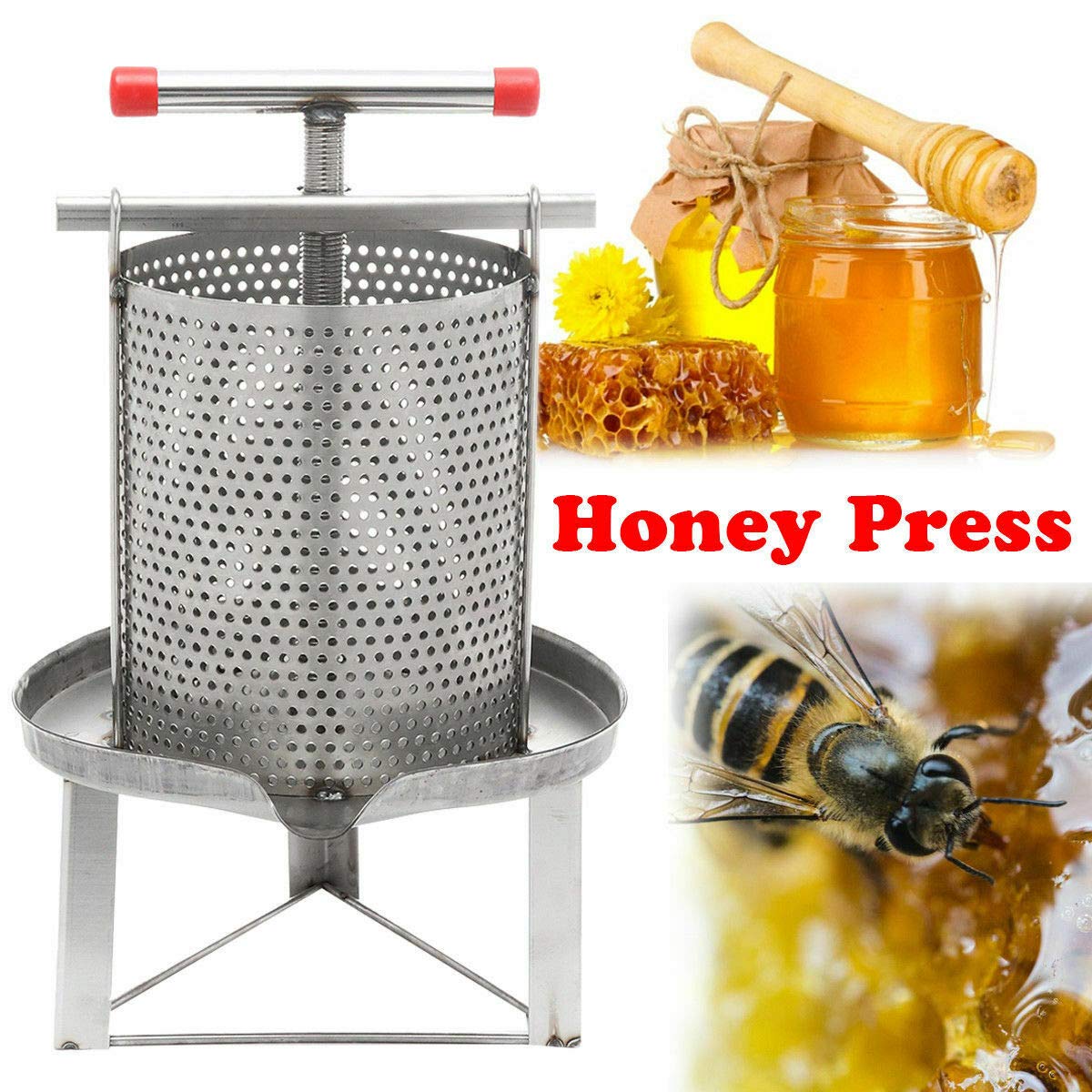 Stainless Steel Honey Press Extractor for Beekeeping & Juice Making