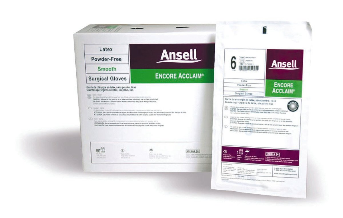Premium Encore Latex Acclaim Surgical Gloves - Powder-Free, Disposable, Latex Exam Gloves for Medical, Dental, Tattoo & Beauty Professionals - Ideal for Healthcare, Salon & Tattoo Studio Use