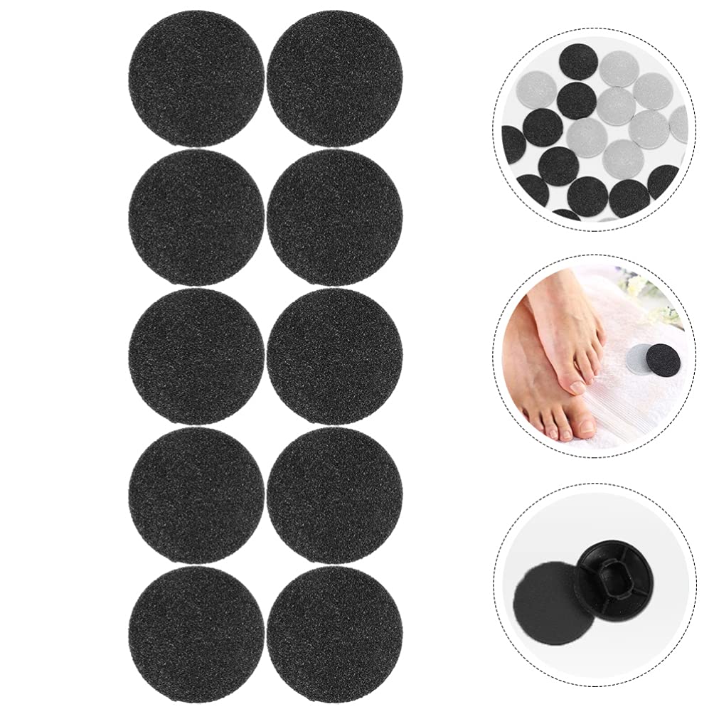 FOMIYES 10-Pack Replacement Sandpaper Pads for Electric Foot File - Diamond Frosted Stone Foot Grinding Disks for Callus Removal & Pedicure - Perfect for Home Foot Care & Professional Salon Use