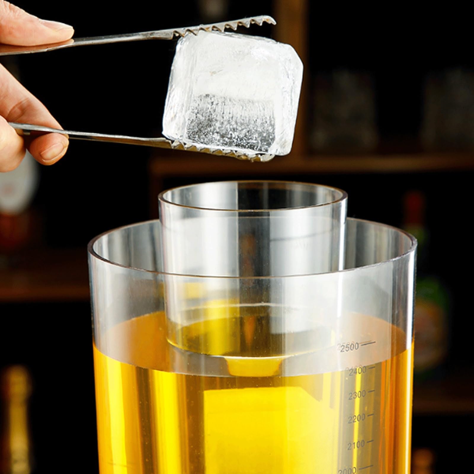 2.5L LED Beer Tower Dispenser with Ice Tube - Stainless Steel Drink Dispenser for Home Bar, Parties & Outdoor Events - Tabletop Beverage Server with Cool Lighting Effects