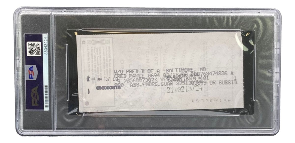 Johnny Unitas Baltimore Colts Autographed Bank Check #7686 PSA/DNA Certified - Rare NFL Memorabilia for Collectors & Sports Fans