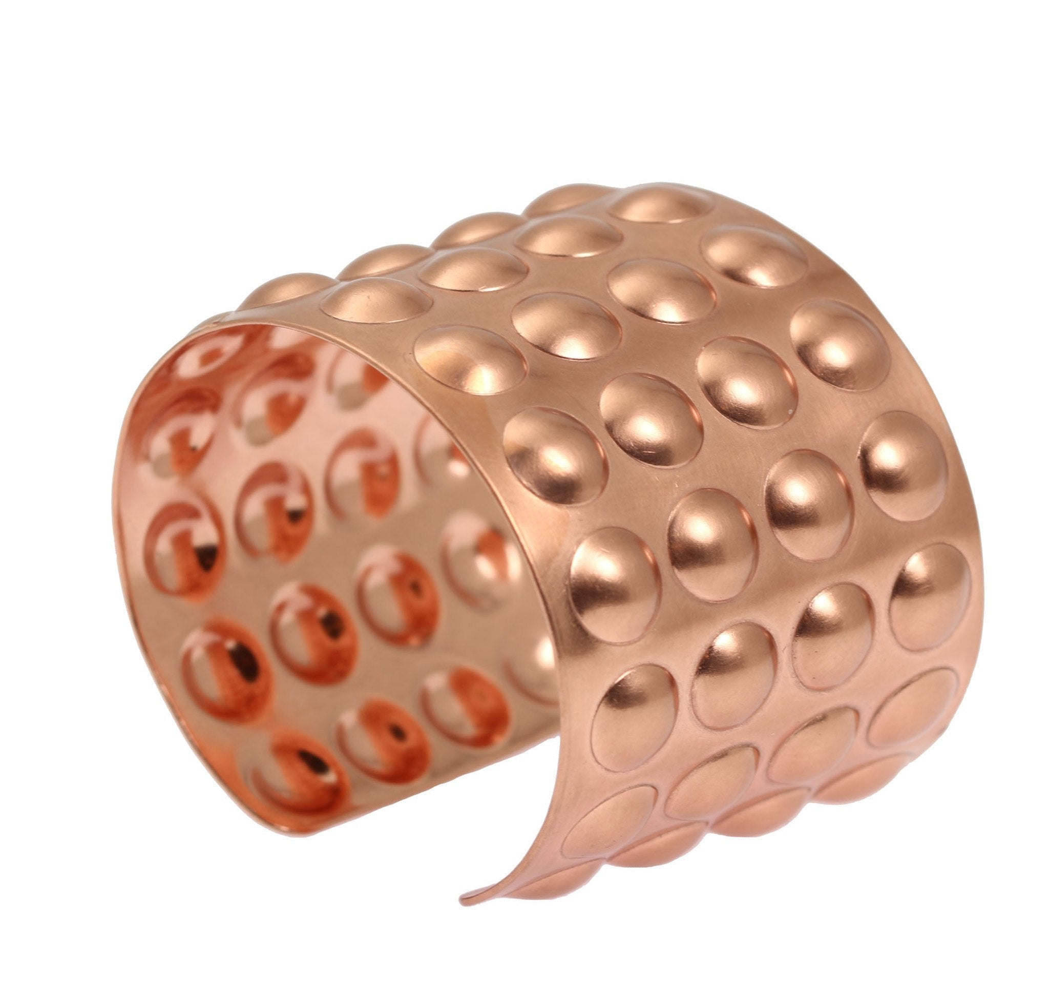 Brushed Copper Bubble Wrap Cuff Bracelet for Women - Trendy Boho Jewelry Gift for Her - Perfect for Parties, Weddings & Everyday Wear