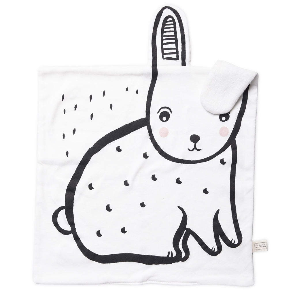 Wee Gallery Organic Cotton Baby Snuggle Blanket - Soft & Hypoallergenic Bunny Design for Newborns & Toddlers - Perfect for Nursery, Stroller & Travel