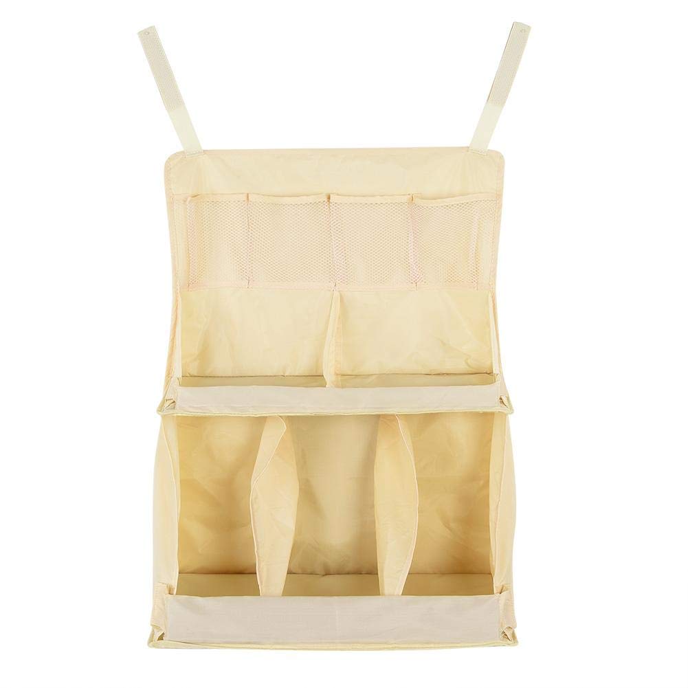 Baby Nursery Organizer - Hanging Storage Bag for Clothes, Diapers & Toys | Crib Organizer with Multiple Pockets | Creamy White | Perfect for Nursery, Daycare & Travel Organization