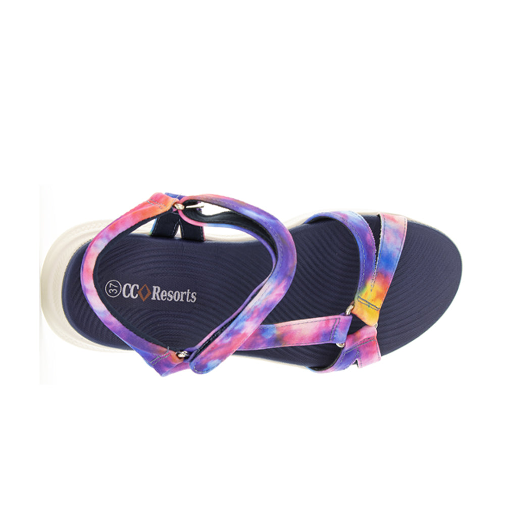 CC Resorts Floss Navy Rainbow Print - Comfortable & Stylish Dental Floss for Travel, Home & Office Use