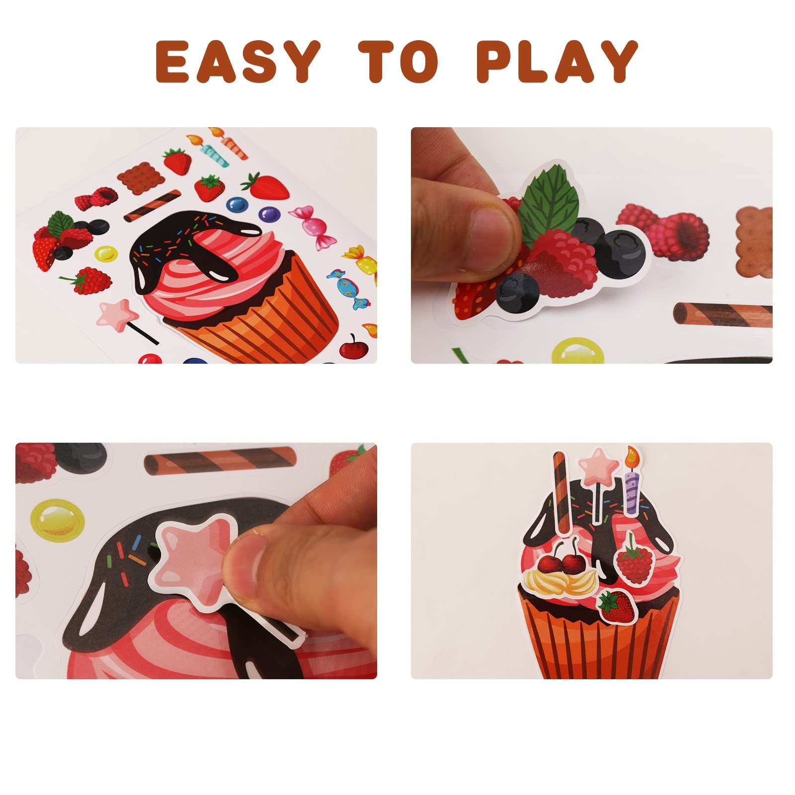 DIY Cupcake & Cake Sticker Maker Kit - Sweet Treats & Dessert Stickers for Kids, Students, Party Favors & Scrapbooking - Fun Baking Themed Arts & Crafts for Birthdays, Classrooms & DIY Projects