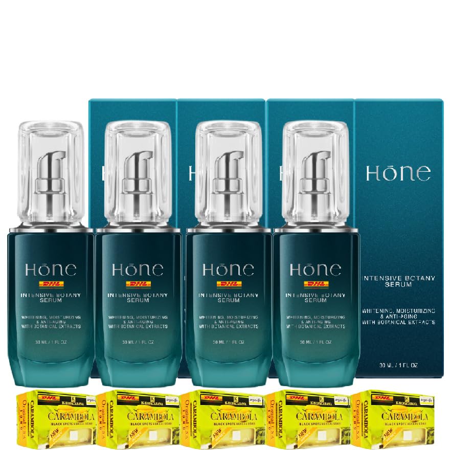 30ml Hone Serum Intensive Botany Serum - Korean Moisturizing & Nourishing Facial Treatment by Num Kanchai (Pack of 4) | Hydrating Skin Care for Dry & Sensitive Skin | Perfect for Night Routine & Anti-Aging Regimen