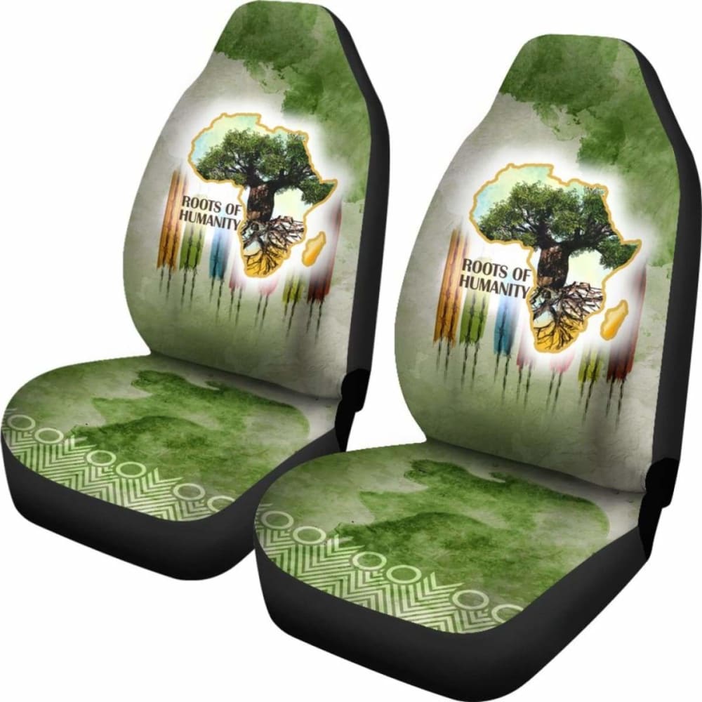 Premium African Print Car Seat Covers - Roots of Humanity Design (Model 105905) | Durable & Stylish Protection for SUVs, Sedans & Trucks | Perfect for Road Trips, Daily Commutes & Cultural Car Decor