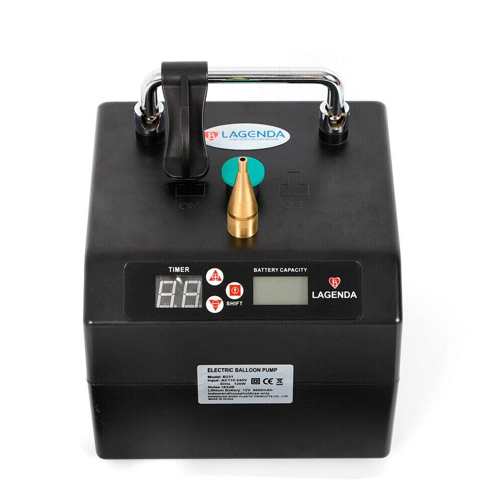 LOYALHEARTDY Electric Balloon Pump - Portable Automatic Balloon Blower with Timer for Party Decorations, Birthday Events, Wedding Supplies & Holiday Celebrations - Fast Inflation for Latex & Foil Balloons