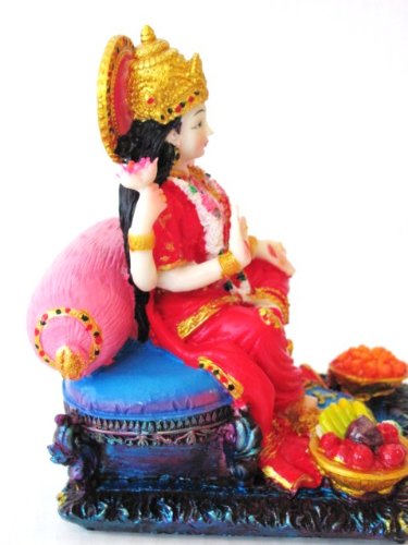 Lakshmi Statue - Hindu Goddess of Beauty, Wealth, Love & Prosperity | Home Altar Decor, Meditation Room & Spiritual Gift