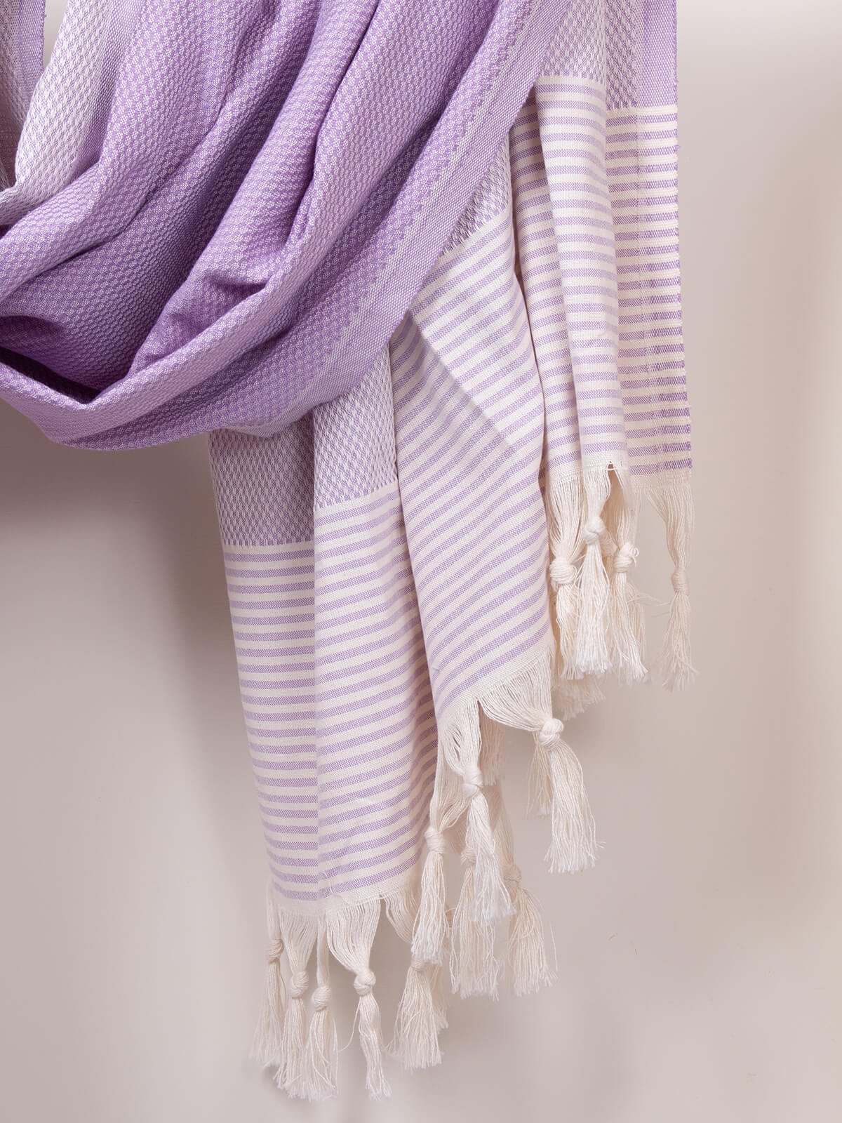Premium Amalfi Hammam Towel - Soft & Absorbent Lilac Bath Towel for Spa, Beach & Yoga - Luxury Turkish Cotton Towel for Women & Men